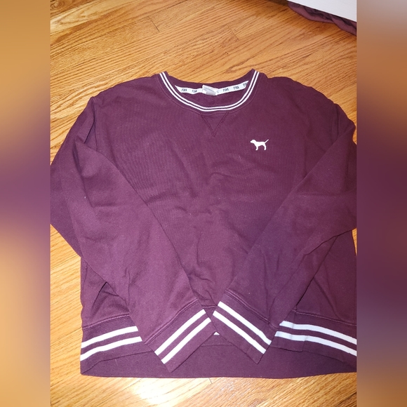 PINK Victoria Secret Maroon Sweater Medium - Picture 1 of 2